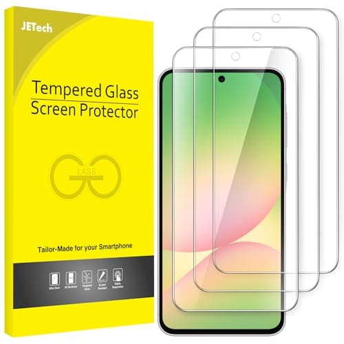 Image of JETech Screen Protector for Samsung Galaxy A56 5G, 9H Tempered Glass Film, Anti-Scratch, HD Clear, 3-Pack