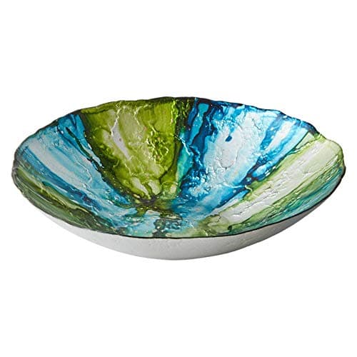 Image of Anton Studio Designs - Coral Bowl - Diameter 32 cm - Multi Coloured Decorative Glass Bowl for Home and Holiday Decoration