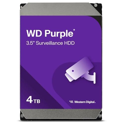 Image of Western Digital Purple 4TB Surveillance 3.5 Inch SATA 6 Gb/s Hard Disk Drive with Allframe 4K Technology - 180TB/yr, 64MB Cache, 5400rpm - WD40PURZ