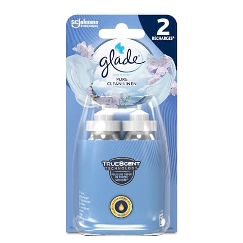 Image of Glade Sense & Spray Air Freshener Refill, Motion Activated Automatic Room Spray and Odour Eliminator for Home, Clean Linen, Duo Pack (2 x 18ml)