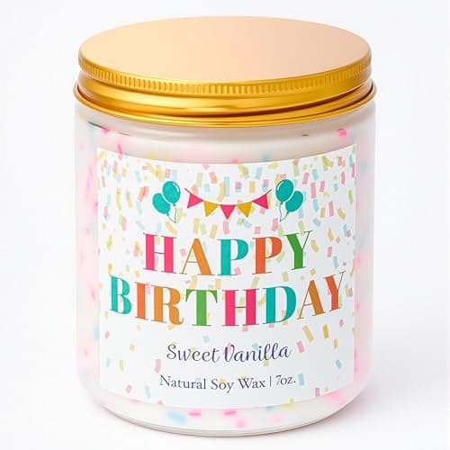 Image of JOYIN Vanilla Buttercream Birthday Candle - Scented Happy Birthday Gifts for Women, Friends & Mom, Premium Soy Wax