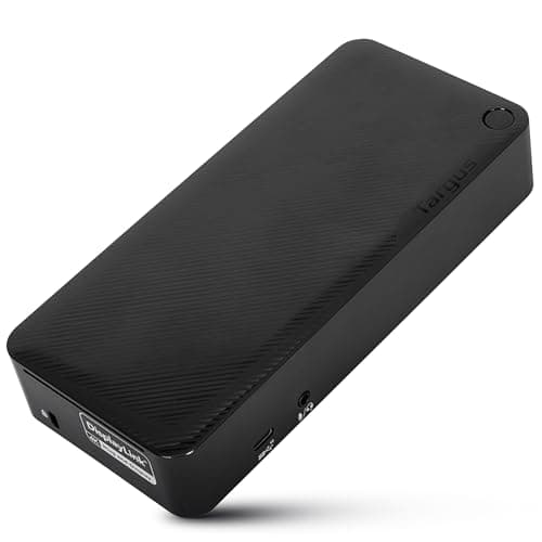 Image of Targus USB C Docking Station Universal DV4K, USB C Laptop Docking Station Dual Monitor 2 HDMI, With Legacy Host Power Kit, Works w/Operating Systems like Windows, Mac, Android, iOS (DOCK182USZ)