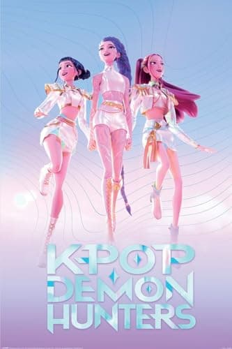 Image of Grindstore Huntrix Kpop Demon Hunters Laminated Maxi Poster - Large Wall Art Print for Home Office Classroom Decoration, Gift Idea 91.5x61cm