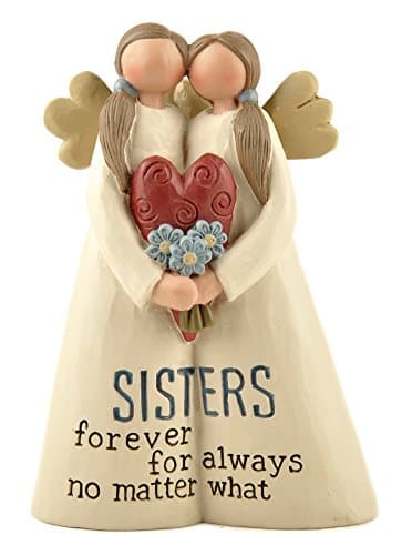 Image of Heaven Sends Sisters for ever angel ornament