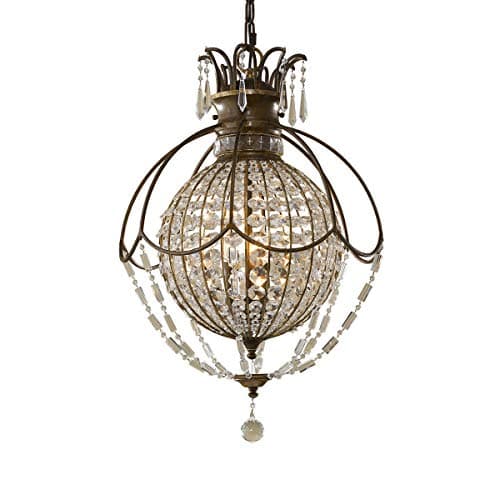 Image of 3 Bulb Chandelier Hanging Pendant Light - Oxidized Bronze/British Bronze - LED E14 60W Bulb