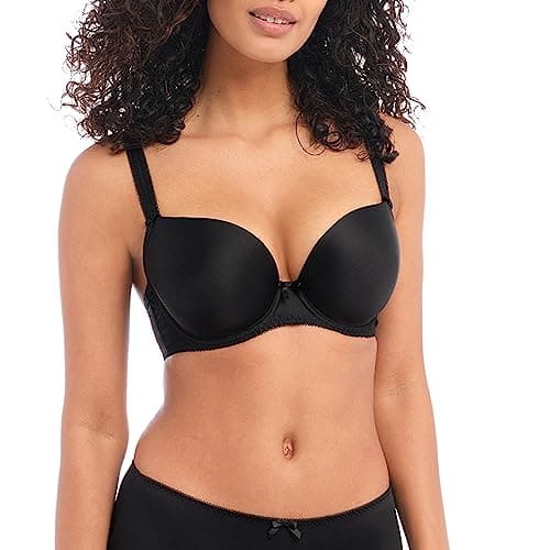 Image of Freya Deco Moulded T-Shirt Bra Black Black 34GG