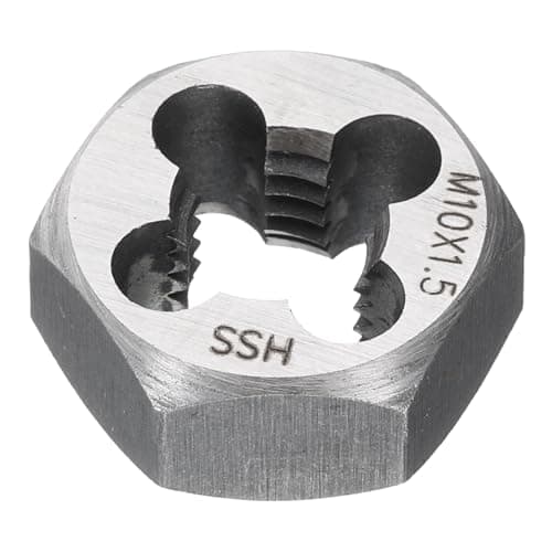 Image of sourcing map Hex Threading Die M10 x 1.5 Metric Thread Right Hand High Speed Steel Rethreading Fixed Die Screw Cutting Tapping Repair Tool