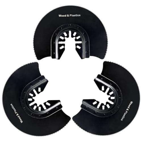 Image of 3 Pcs 88mm Oscillating Saw Blades, High Carbon Steel Half-Round Multi Tool Blades for Wood, Plastic, Drywall Compatible with Dewalt, Makita, Dremel, Fein, Ryobi, Multitool Accessories