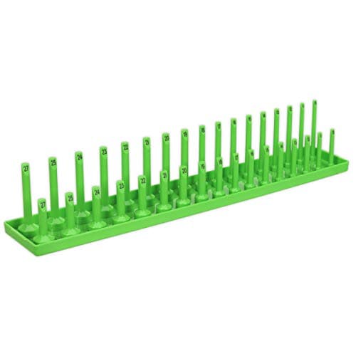Image of Sealey Sh1217Hv Socket Holder 1/2in Sq Drive 10-27Mm Hi-Vis Green