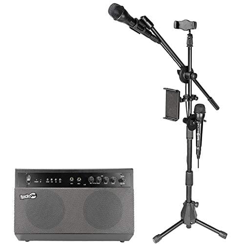 Image of RockJam Premium Performer 100-watt Bluetooth Karaoke Machine & PA System with Two Karaoke Microphones