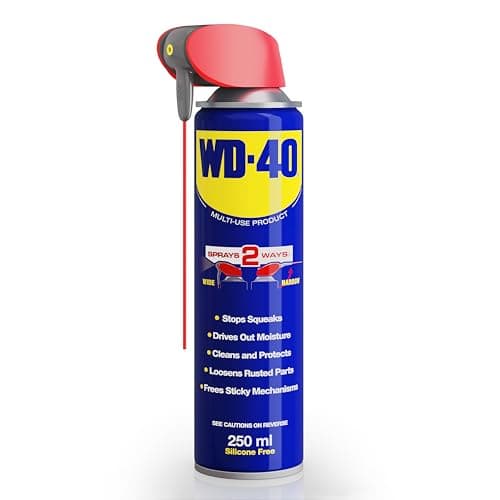 Image of WD-40 Multi Use Lubricant Spray 250ml, Wide and Narrow Smart Straw, Multipurpose WD40 Spray Lubricant for DIY Maintenance, Water Displacement, and Protection on Gears, Threads, and Hinges