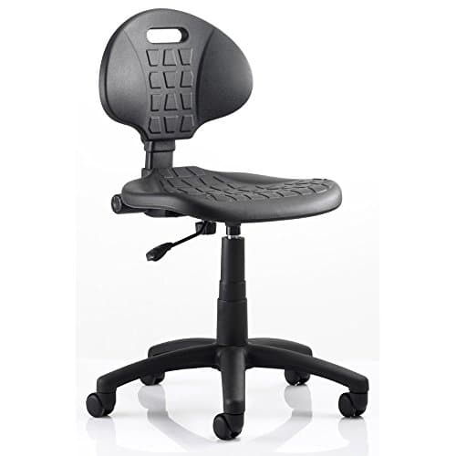 Image of Dynamic Malaga Draughtsman Task Operator Chair with Polyurethane Seat/Back without Arms - Black