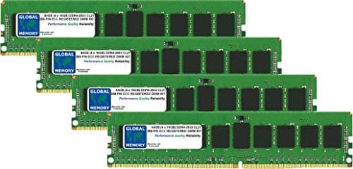 Image of 64GB (4 x 16GB) DDR4 2933MHz PC4-23400 288-PIN ECC REGISTERED DIMM (RDIMM) MEMORY RAM KIT COMPATIBLE WITH SERVERS/WORKSTATIONS/MOTHERBOARDS (*NOT FOR PCs*)