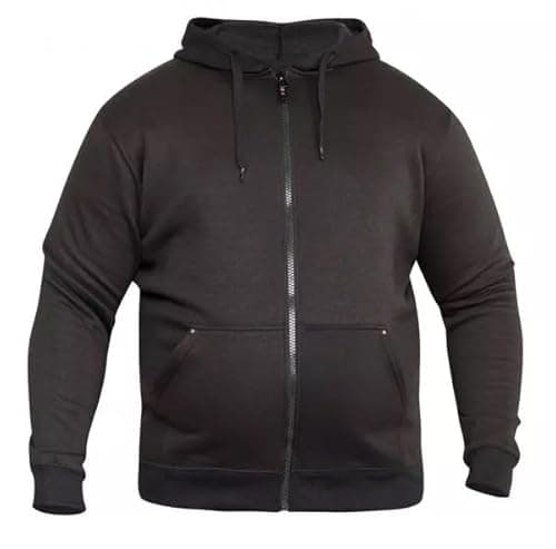 Image of U.S Trading Cantor Duke Rockford Heavy Weight Zip Through Hooded Sweatshirt (UK, Alpha, 4XL, Regular, Regular, Black)