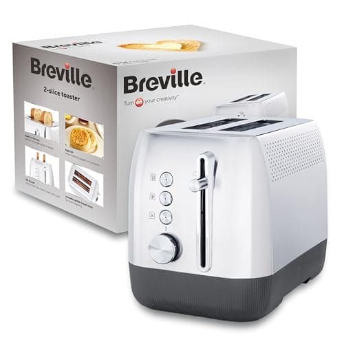 Image of Breville Edge Deep Chassis 2 Slice Toaster | Toasts All the Way to the Top | Brushed Stainless Steel | [VTT981]