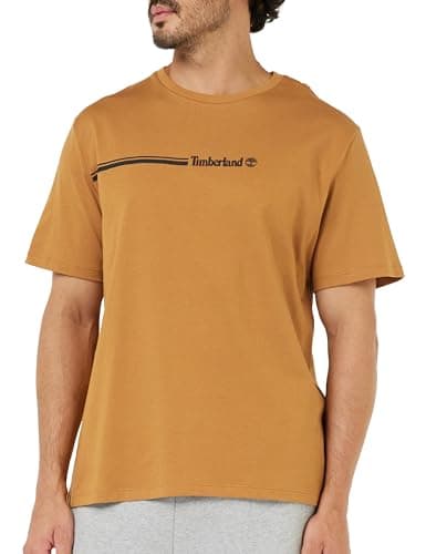 Image of Timberland Men's Short Sleeve tee 3 tier3 T-Shirt, Wheat Boot, S