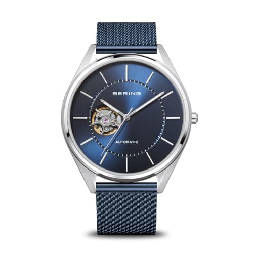 Image of BERING Men's Watch Automatic Movement - Automatic Collection with Stainless Steel and Sapphire Crystal 16743-307 , Silver/Blue