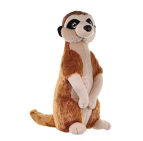 Image of Wild Republic Meerkat Plush Soft Toy, Cuddlekins Cuddly Toys, Gifts for Kids 30 cm,Brown