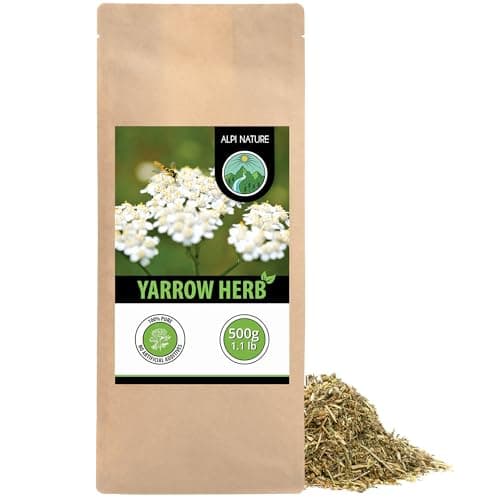Image of Alpi Nature Yarrow Tea 500g 1.1 lb, Dried and Cut Yarrow Herb, Loose Leaf Tea for Herbal Infusion