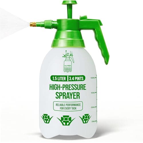 Image of G4GADGET 1.5L Pressure Sprayer Pump Spray Bottle with Adjustable Brass Nozzle – Garden Sprayer for Water, Weed Killer, Fertilisers & Cleaning – Heavy Duty Pump Action Plant Mister