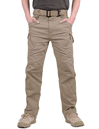 Image of MAGCOMSEN Mens Outdoor Durable Multi Pockets Relaxed-Fit Tactical Cargo Pants Work Trousers Khaki 34