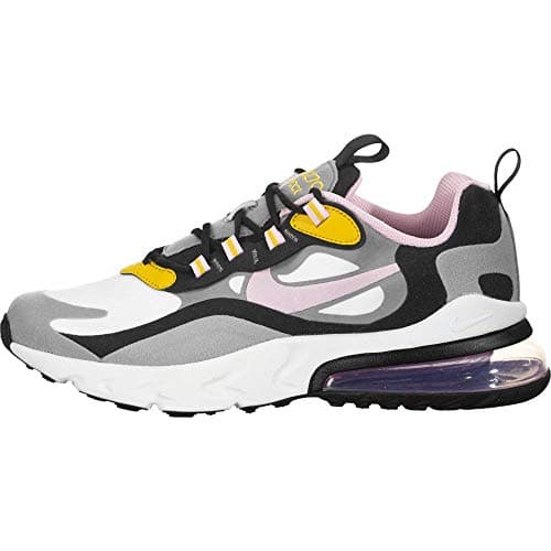 Image of Nike Air Max 270 React GS Running Trainers BQ0103 Sneakers Shoes (UK 5 US 5.5Y EU 38, Particle Grey Arctic Pink 017)
