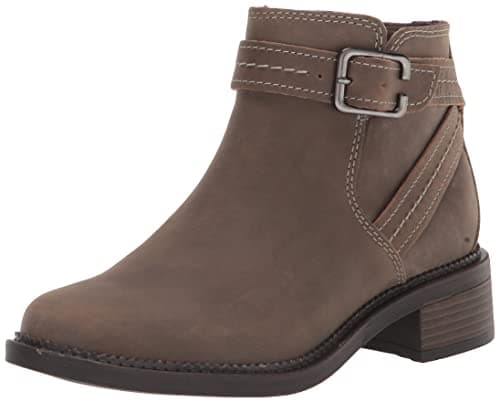 Image of Clarks Women's Maye Strap Ankle Boot, Dark Taupe Leather, 6 UK