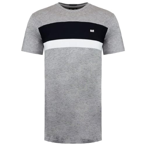 Image of Weekend Offender Short Sleeve Grey Crew Neck Mens Crossword T-Shirt WOSTS503 Grey Marl