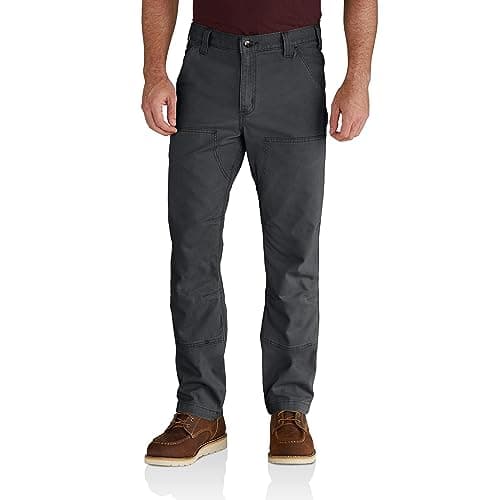 Image of Carhartt Men's Rugged Flex Relaxed Fit Canvas Double-Front Utility Work Pant, Shadow, W32/L32