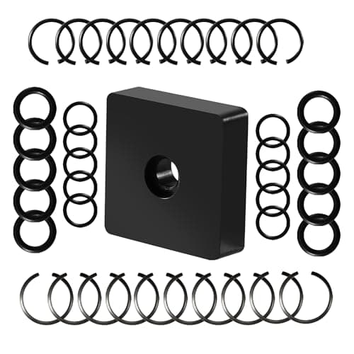Image of 20 Sets 3/8" & 1/2" Impact Retaining Ring Clips with O-Rings, Friction Rings Socket Retainer Kit with Anvil Installation Tool, Compatible with Milwaukee Electric & Pneumatic Impact Wrenches