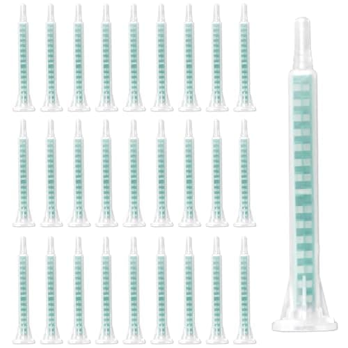 Image of WestCH 50PCS Epoxy Mixing Nozzle Tip,Square Static Mixer Nozzle Tube Tip,AB Glue Adhensive Gun Mixer,F6-16 Green AB Glue Mixing Tube for Gun Applicator