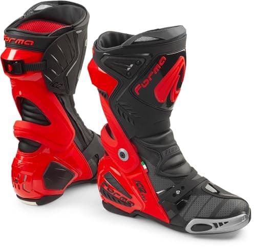 Image of Forma Ice Pro Flow Motorcycle Boots, Black/Red, 40 EU