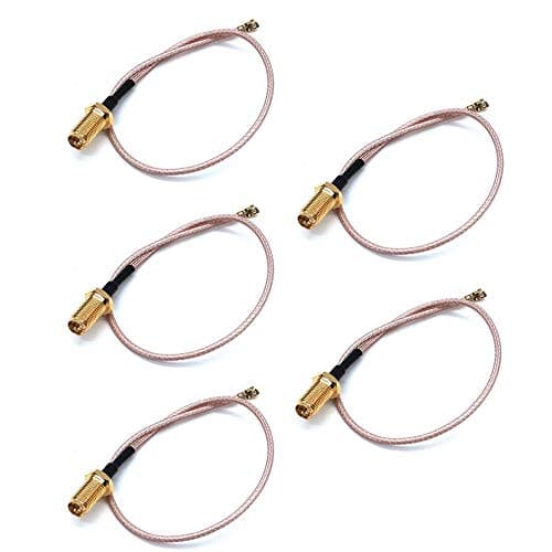 Image of DollaTek 5PCS SMA Cable RG178 Cable Coax Connector WiFi Antenna Adapter cable SMA kit Low Loss FPV Adapter cable - IPX to SMA Male 20CM