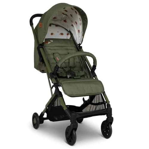 Image of Cosatto Yo Travel Stroller - Baby Pushchair Lightweight Compact Fold from Birth to 25kg - Airline Compatible, One Hand Easy Fold, Large 8kg Shopping Basket, Raincover & Bumper Bar (Hoglet)