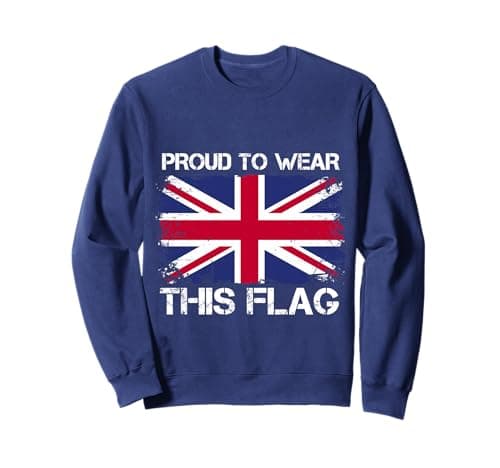 Image of Union Jack Proud to Wear This Flag | Union Jack Sweatshirt