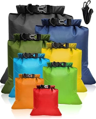 Image of Victoper Waterproof Dry Bag Set 8 Pcs, Lightweight Large Capacity Ripstop Dry Bags Waterproof in 12L 10L 8L 5L 3.5L 3L 2.5L 1.5L Organizer Storage Bags for Outdoor Hiking Camping Fishing Cycling