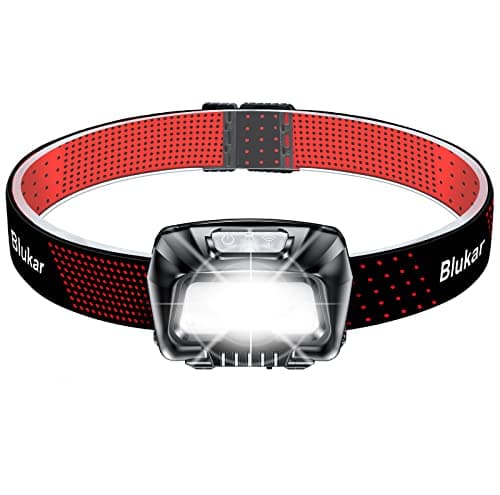 Image of Blukar Head Torch Rechargeable, 2000L Super Bright LED Headlamp Headlight with Sensor Control, 6 Light Modes, IPX5 Waterproof, 30 Hrs Runtime for Power Cuts, Emergency, Running, Hiking etc.