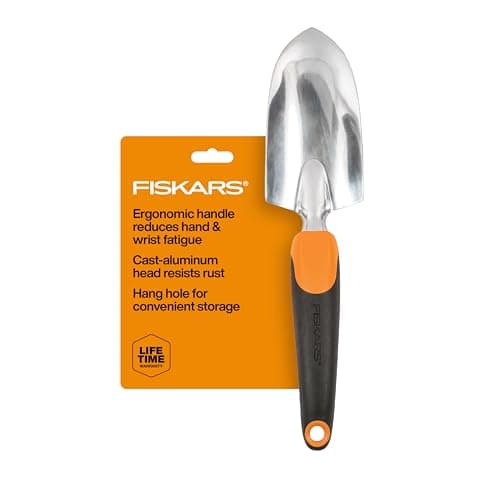 Image of Fiskars 384220-1001 Ergo Garden Hand Trowel, Black