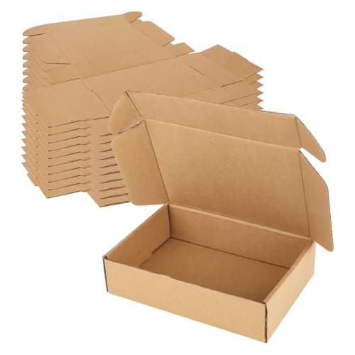 Image of Small Cardboard Boxes, Brown Corrugated Shipping Boxes 7.3x5 x1.8 Inches (18.5x12.5x4.5 cm) Small Parcel Boxes, Packaging Mailing Boxes for Business, Posting, Storing or Gift(Pack of 10)