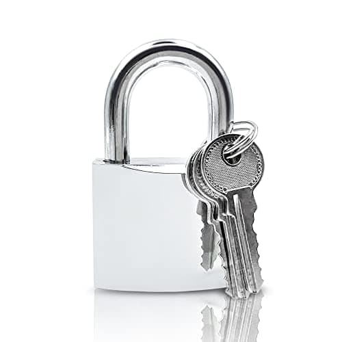 Image of Lamondre Heavy Duty Padlock - 38mm High Security Key Padlock for Doors, Sheds, Garages & Cabinets - DGSDDS-01