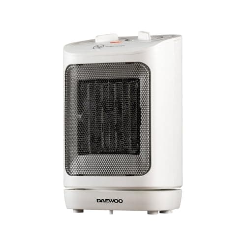 Image of Daewoo HEA1975GE Ceramic Fan Heater, 2000W, PTC Heating Element, Oscillating, Portable, Indoor Use, Electric, 25H x 16W x 12.5D cm, for Home Office and Bedroom