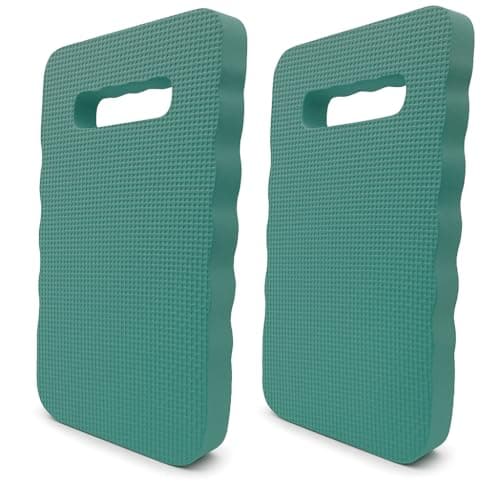 Image of TIJAR® Garden Kneeler, Pack of 2 Kneeling Pads, Thick Waterproof Comfortable Kneeling Mat, High Density Thick Foam With Carrying Hole, Knee Pad Gardening Tool Cushion (Green Pack of 2)