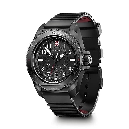 Image of Victorinox Men’s Watch Journey 1884 Ø 43 mm, Swiss Made, Analogue Quartz, Water-Resistant up to 200 m, Rubber Strap, Black