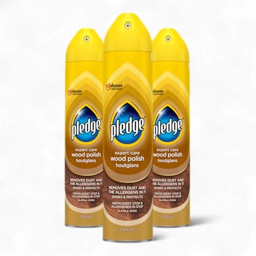 Image of Pledge WOOD Polish CLASSIC 250ml (3-Pack Bundle) – Expert Care Aerosol Spray for Wood Surfaces, Shines, Protects & Removes Dust