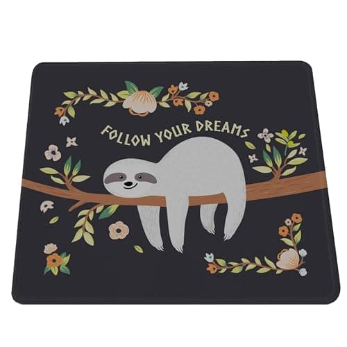 Image of Silent Monsters Mouse Mat Size M 14 x 10 inches / 36 x 25 cm, Blue, Stitched Edges, washable & rollable Mouse Pad, Gaming Home Office Mousemat, Mousepad non-slip & quiet, Desk Mat