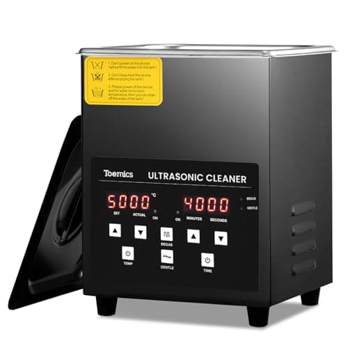 Image of Toemics 2L Digital Ultrasonic Cleaner with Degas and Gentle Mode, 100W Professional Ultrasound Cleaning Machine with Heater and Timer, for Cleaning Jewelry Glasses Denture Lab Utensils Metal Parts