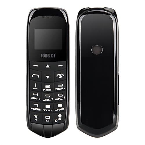 Image of LONG-CZ J8 The world's smallest and thinnest callphone, Magice voice changer Plastic Mini Phone. Mini Smallest Mobile Phone .Unlock (black)