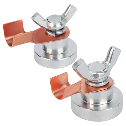 Image of lasuroa 2pcs Welding Magnetic Grounding Clamp, Efficient Welding Support Clamp Tool Multifunctional Attachment Suction Weld Accessories for Smooth Metal (Large & Small)