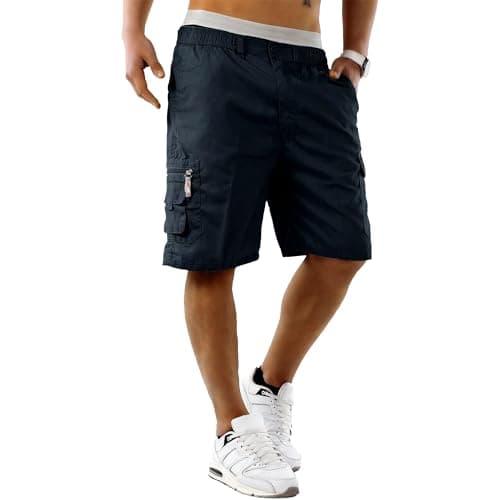 Image of MENS casual cool smart multi pocket cargo shorts mens new size S M L XL XXL 3XL (medium 32 - 34 waist, Black)