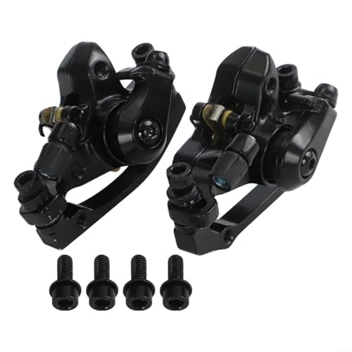 Image of Front and Rear Mechanical Disc Brake Caliper with 160MM Alloy Clip, Suitable for Mountain Bikes, Road Bikes, and Folding Bikes with Standard Rotors (front+rear black)